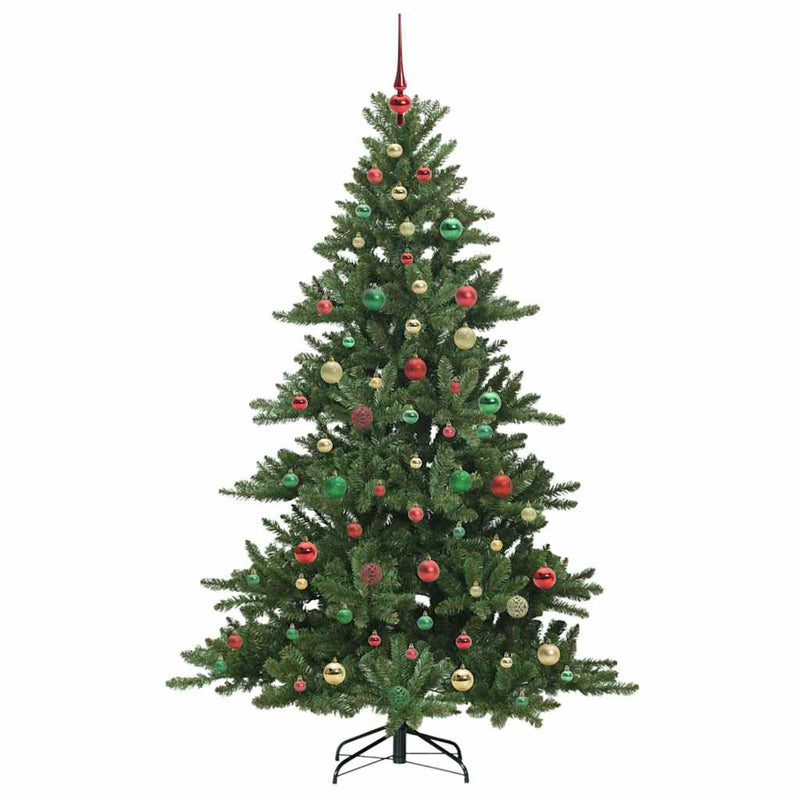 vidaXL Műanyag Hajtogatós Karácsonyfa 300 LED-del 180 cm PVC