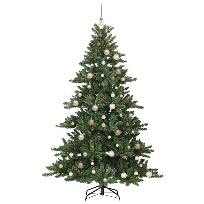 vidaXL Műanyag Hajtogatós Karácsonyfa 300 LED-del 210 cm PVC