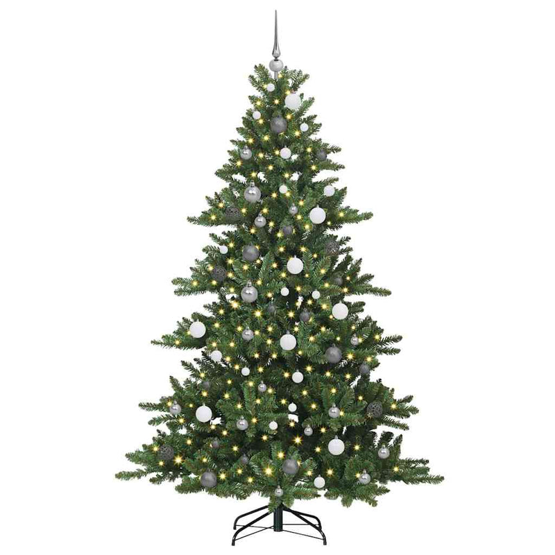 vidaXL Műanyag Hajtogatós Karácsonyfa 300 LED-del 210 cm PVC