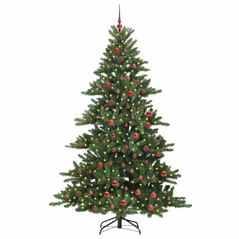 vidaXL Műanyag Hajtogatós Karácsonyfa 300 LED-del 210 cm PVC