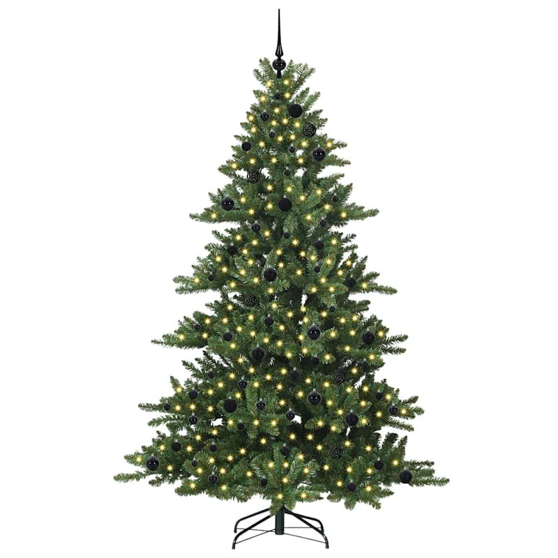 vidaXL Műanyag Hajtogatós Karácsonyfa 300 LED-del 210 cm PVC