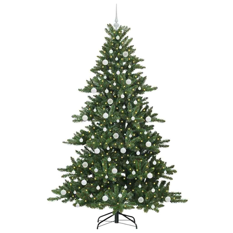 vidaXL Műanyag Hajtogatós Karácsonyfa 300 LED-del 210 cm PVC
