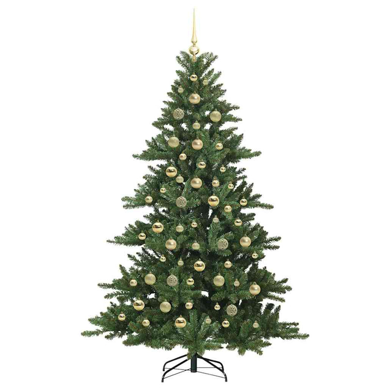 vidaXL Műanyag Hajtogatós Karácsonyfa 300 LED-del 210 cm PVC