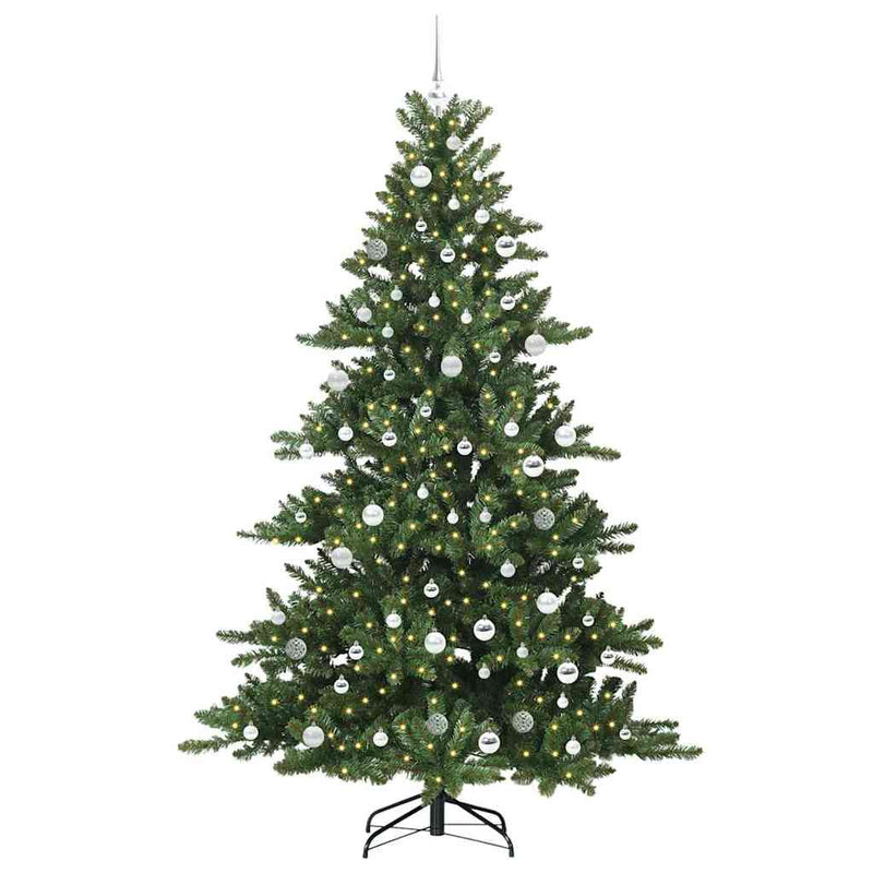 vidaXL Műanyag Hajtogatós Karácsonyfa 300 LED-del 210 cm PVC