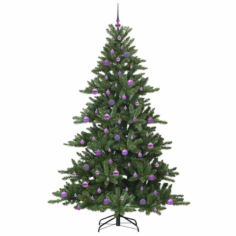 vidaXL Műanyag Hajtogatós Karácsonyfa 300 LED-del 210 cm PVC