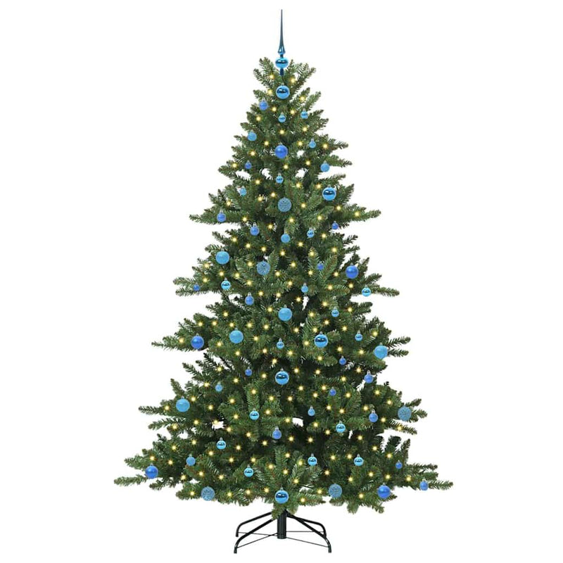 vidaXL Műanyag Hajtogatós Karácsonyfa 300 LED-del 210 cm PVC