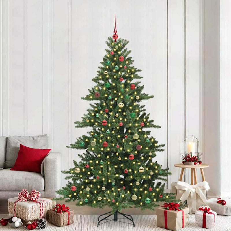 vidaXL Műanyag Hajtogatós Karácsonyfa 300 LED-del 210 cm PVC