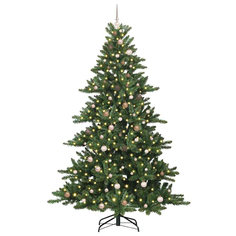 vidaXL Műanyag Hajtogatós Karácsonyfa 300 LED-del 240 cm PVC