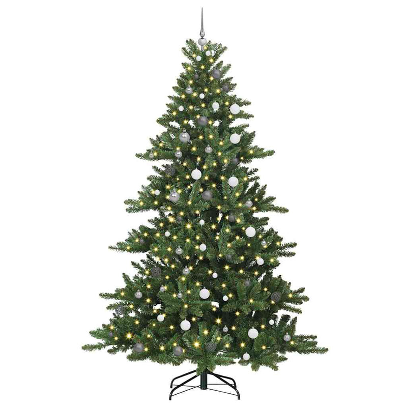 vidaXL Műanyag Hajtogatós Karácsonyfa 300 LED-del 240 cm PVC