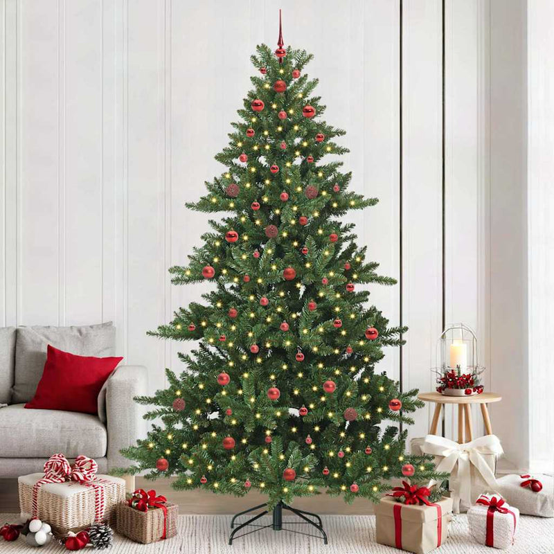 vidaXL Műanyag Hajtogatós Karácsonyfa 300 LED-del 240 cm PVC
