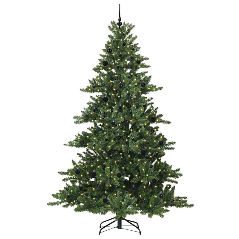 vidaXL Műanyag Hajtogatós Karácsonyfa 300 LED-del 240 cm PVC