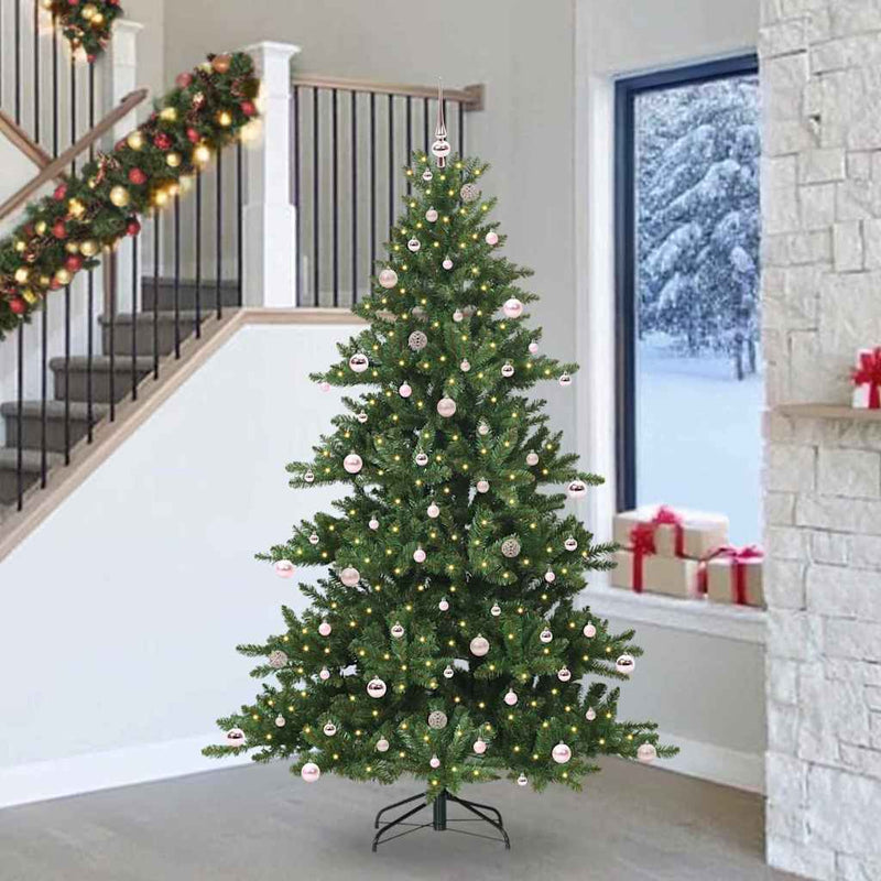 vidaXL Műanyag Hajtogatós Karácsonyfa 300 LED-del 240 cm PVC