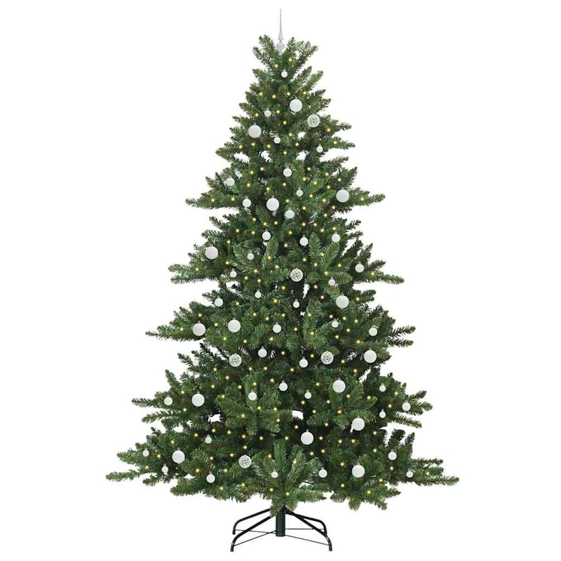 vidaXL Műanyag Hajtogatós Karácsonyfa 300 LED-del 240 cm PVC