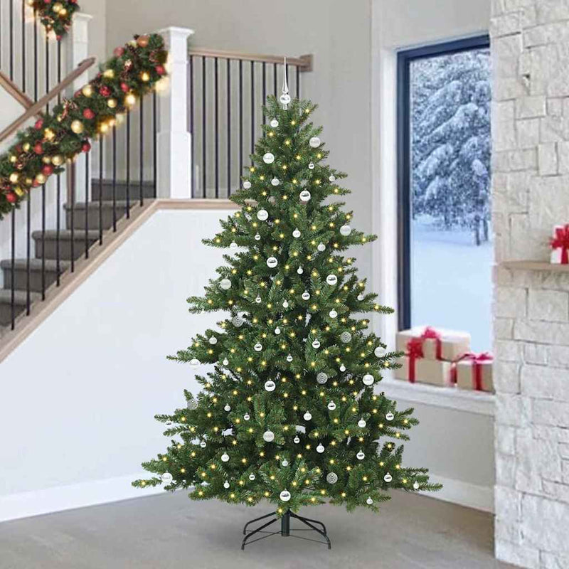 vidaXL Műanyag Hajtogatós Karácsonyfa 300 LED-del 240 cm PVC