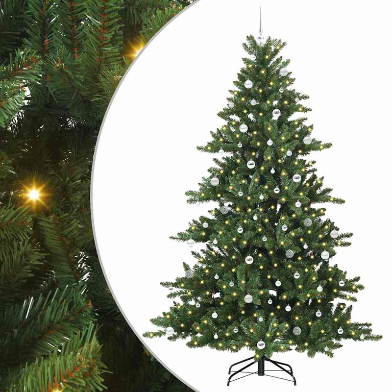 vidaXL Műanyag Hajtogatós Karácsonyfa 300 LED-del 240 cm PVC