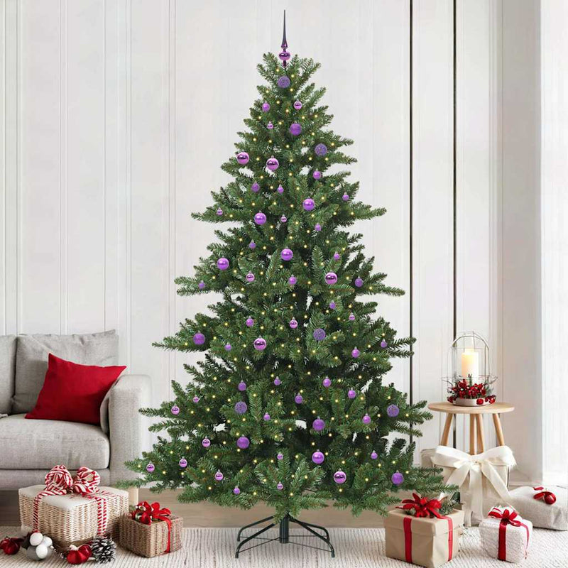 vidaXL Műanyag Hajtogatós Karácsonyfa 300 LED-del 240 cm PVC