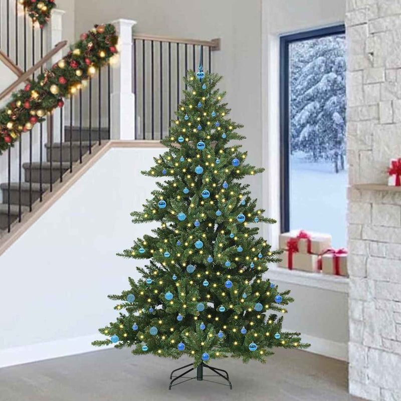 vidaXL Műanyag Hajtogatós Karácsonyfa 300 LED-del 240 cm PVC