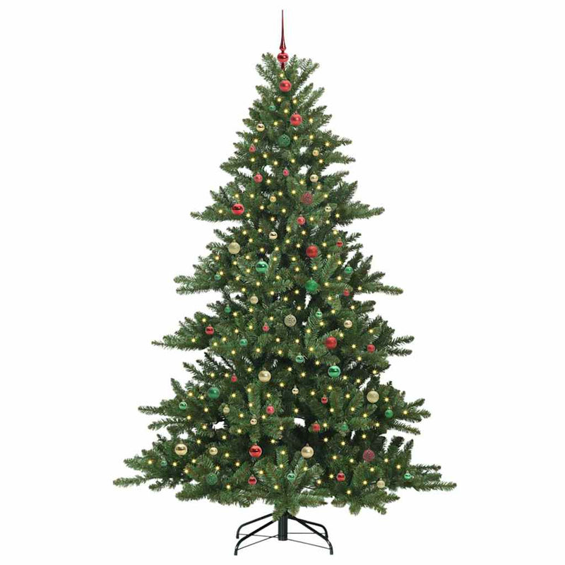 vidaXL Műanyag Hajtogatós Karácsonyfa 300 LED-del 240 cm PVC