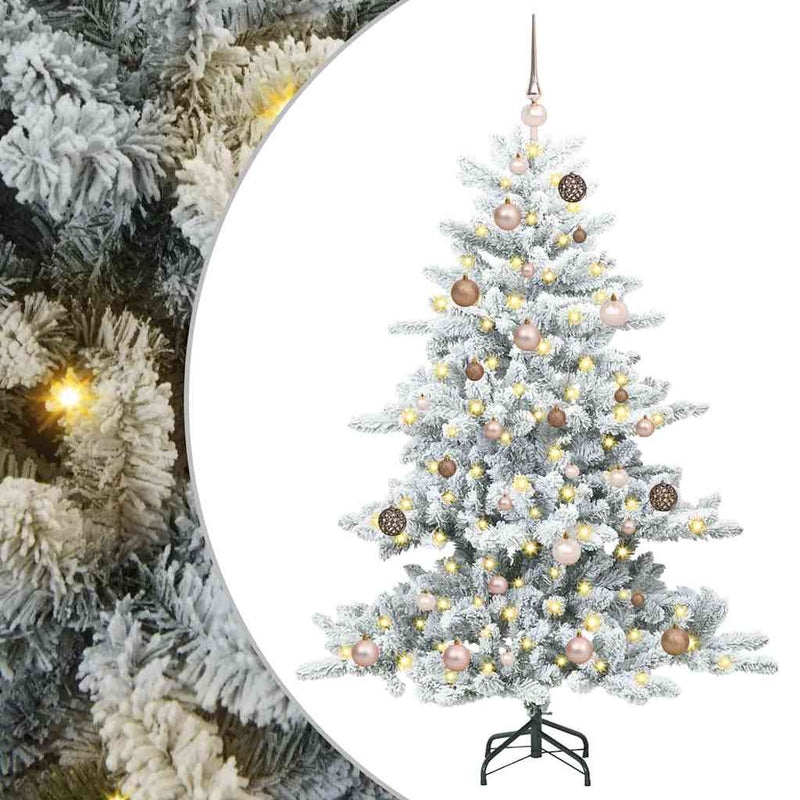 vidaXL Műanyag Hajtogatós Karácsonyfa 150 LED-del 150 cm PVC