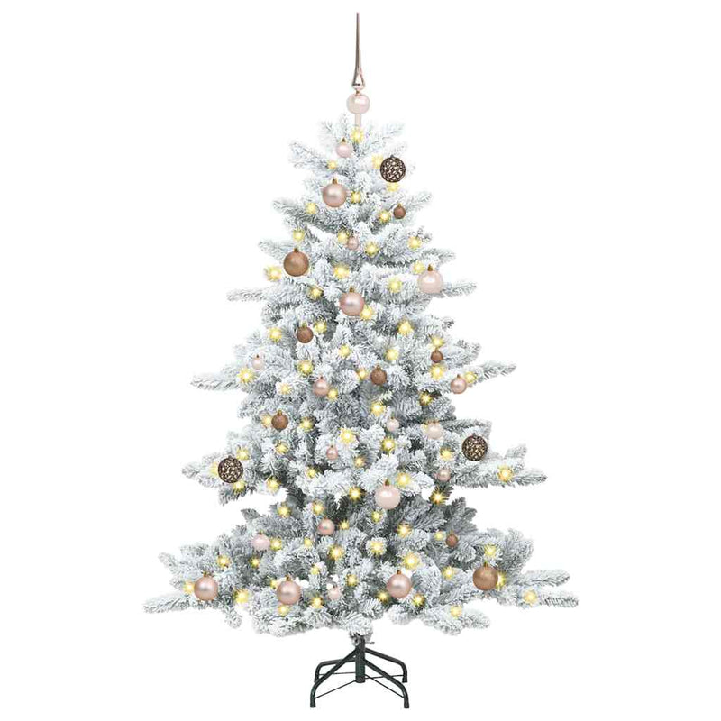 vidaXL Műanyag Hajtogatós Karácsonyfa 150 LED-del 150 cm PVC