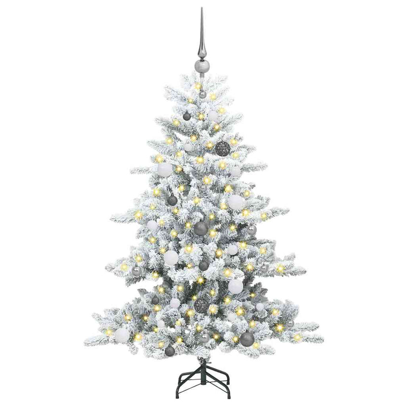 vidaXL Műanyag Hajtogatós Karácsonyfa 150 LED-del 150 cm PVC