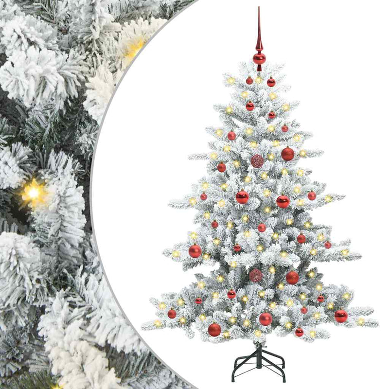 vidaXL Műanyag Hajtogatós Karácsonyfa 150 LED-del 150 cm PVC