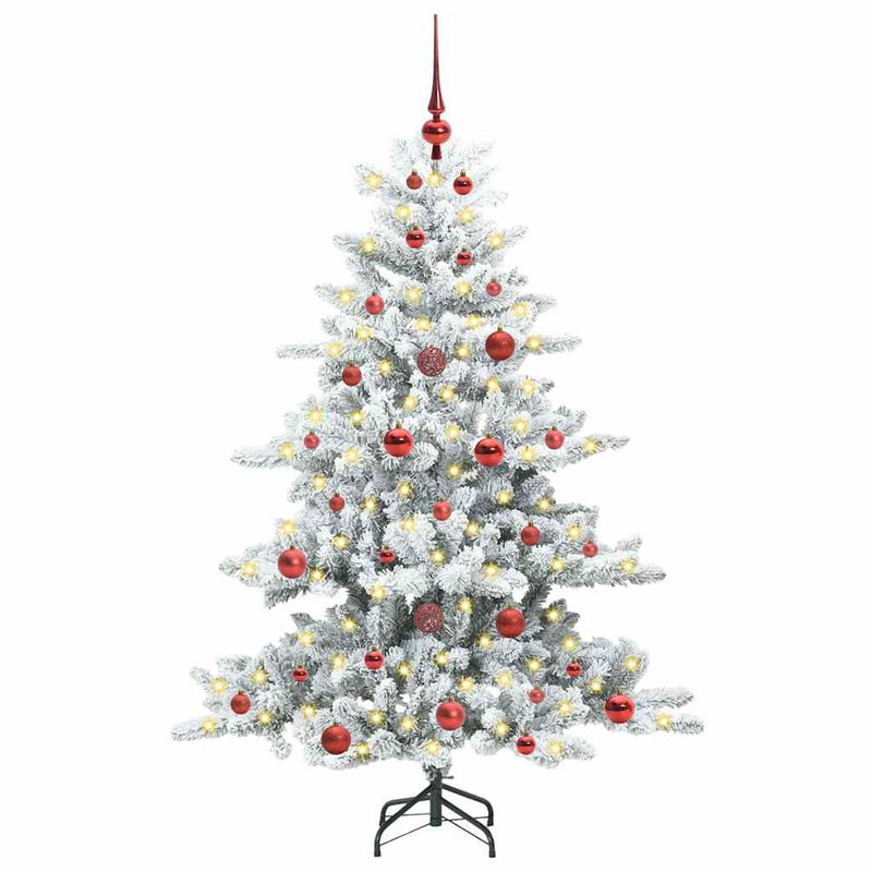 vidaXL Műanyag Hajtogatós Karácsonyfa 150 LED-del 150 cm PVC