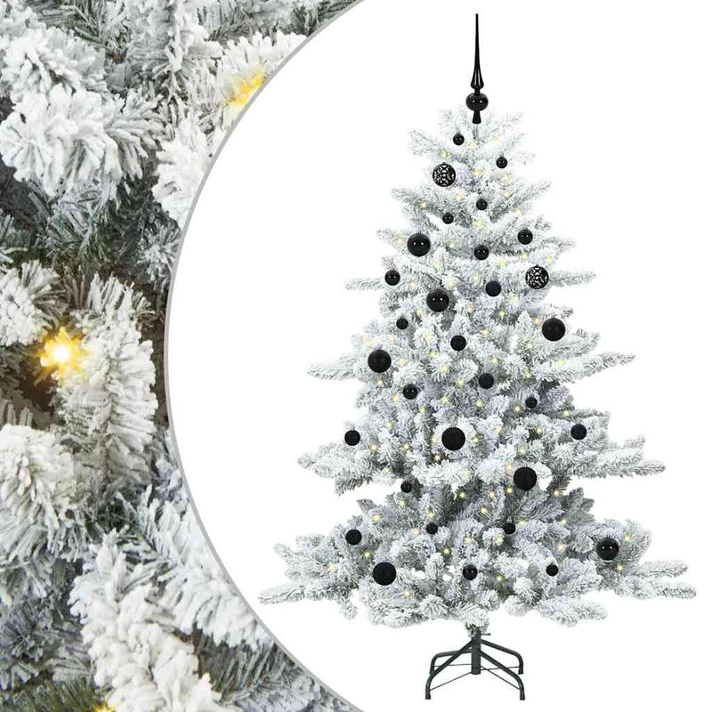 vidaXL Műanyag Hajtogatós Karácsonyfa 150 LED-del 150 cm PVC