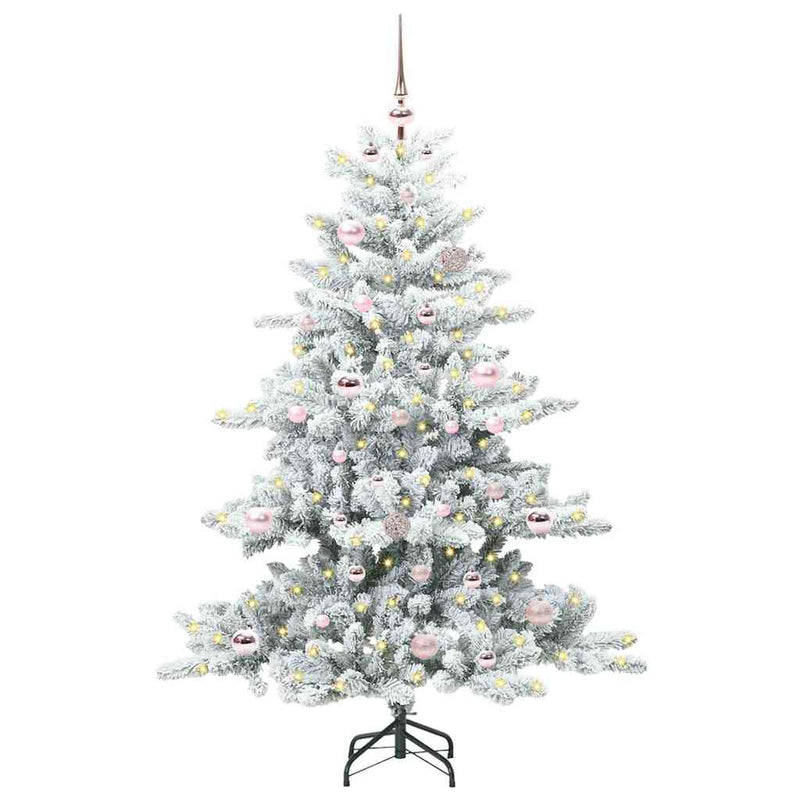 vidaXL Műanyag Hajtogatós Karácsonyfa 150 LED-del 150 cm PVC