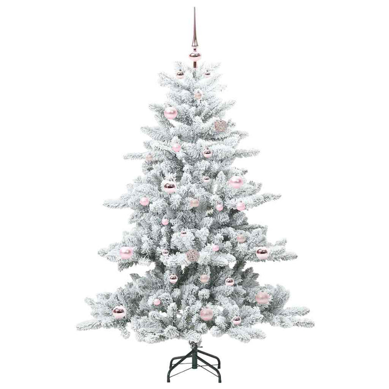 vidaXL Műanyag Hajtogatós Karácsonyfa 150 LED-del 150 cm PVC