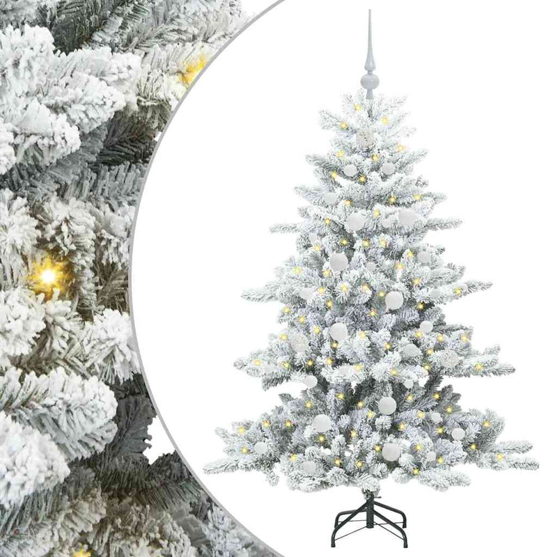 vidaXL Műanyag Hajtogatós Karácsonyfa 150 LED-del 150 cm PVC