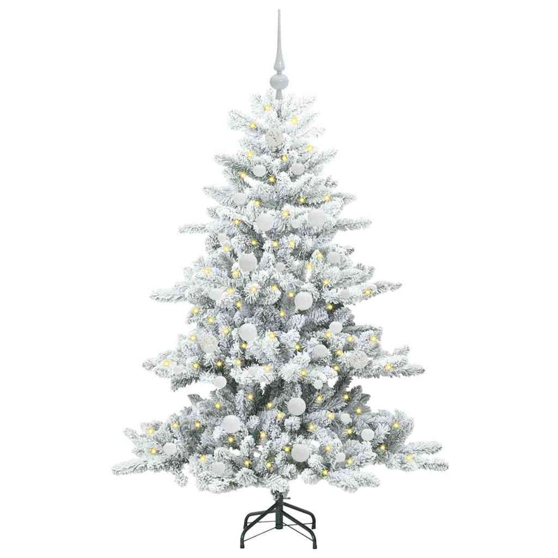 vidaXL Műanyag Hajtogatós Karácsonyfa 150 LED-del 150 cm PVC