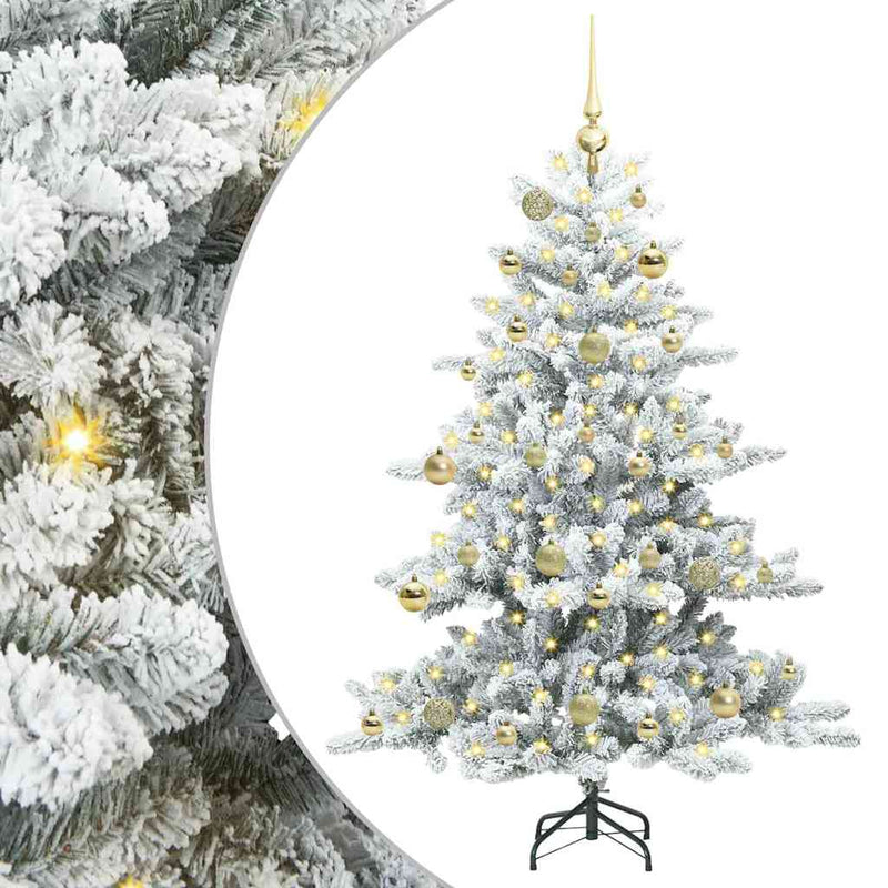 vidaXL Műanyag Hajtogatós Karácsonyfa 150 LED-del 150 cm PVC