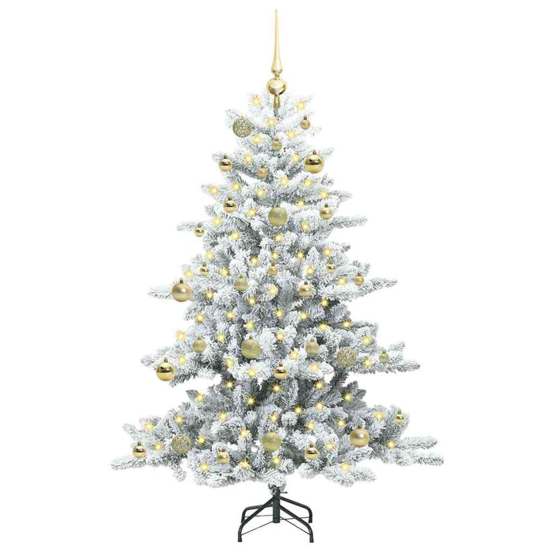 vidaXL Műanyag Hajtogatós Karácsonyfa 150 LED-del 150 cm PVC