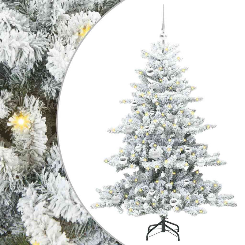 vidaXL Műanyag Hajtogatós Karácsonyfa 150 LED-del 150 cm PVC