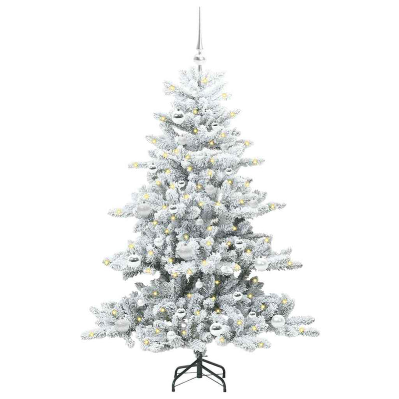 vidaXL Műanyag Hajtogatós Karácsonyfa 150 LED-del 150 cm PVC