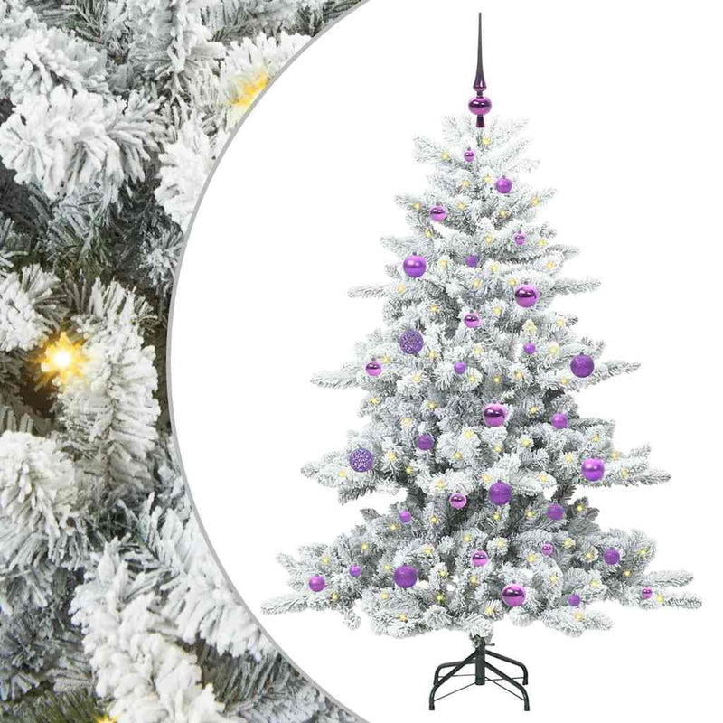 vidaXL Műanyag Hajtogatós Karácsonyfa 150 LED-del 150 cm PVC