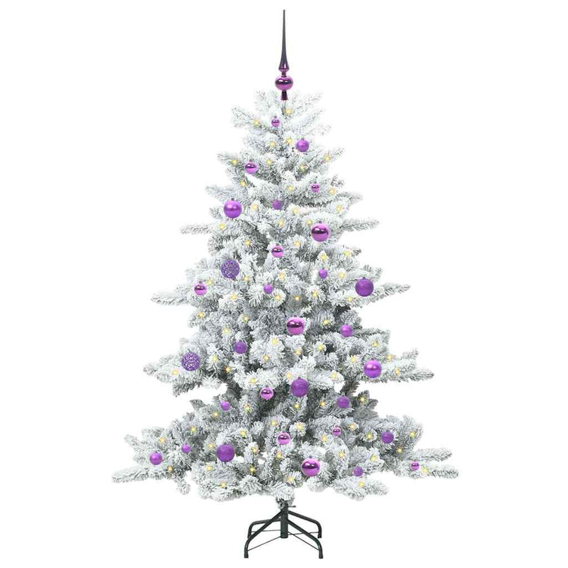 vidaXL Műanyag Hajtogatós Karácsonyfa 150 LED-del 150 cm PVC