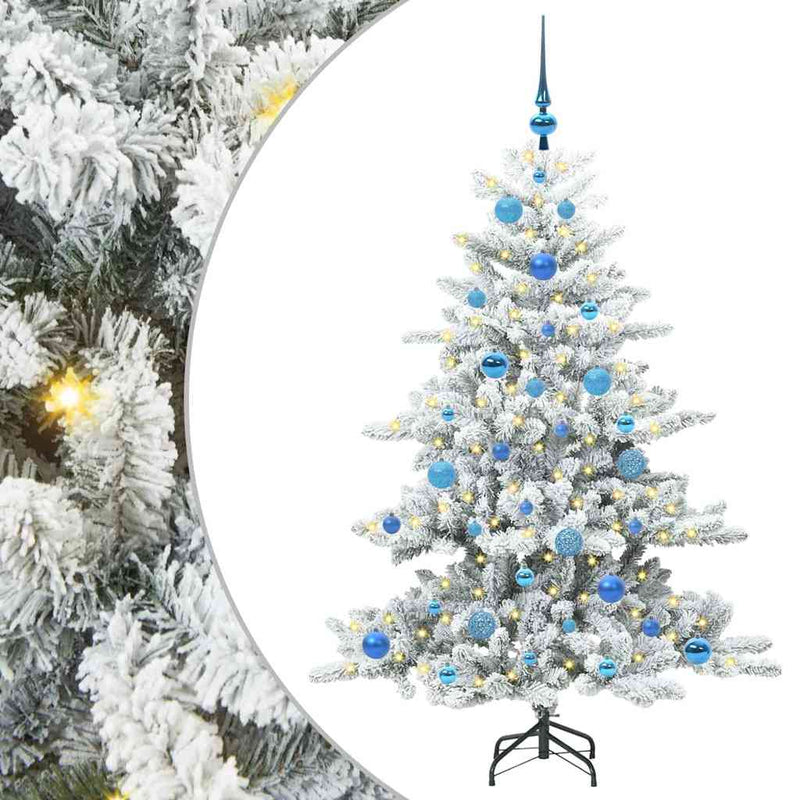vidaXL Műanyag Hajtogatós Karácsonyfa 150 LED-del 150 cm PVC