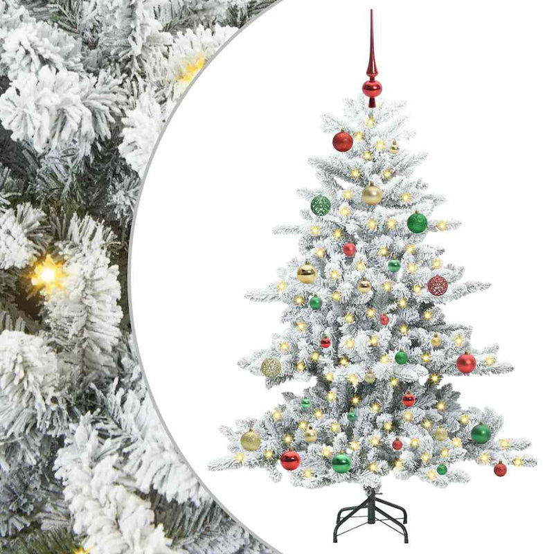 vidaXL Műanyag Hajtogatós Karácsonyfa 150 LED-del 150 cm PVC
