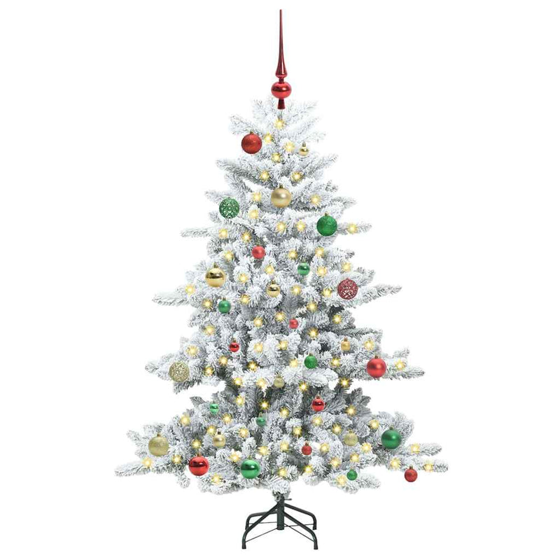vidaXL Műanyag Hajtogatós Karácsonyfa 150 LED-del 150 cm PVC