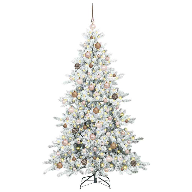 vidaXL Műanyag Hajtogatós Karácsonyfa 300 LED-del 180 cm PVC