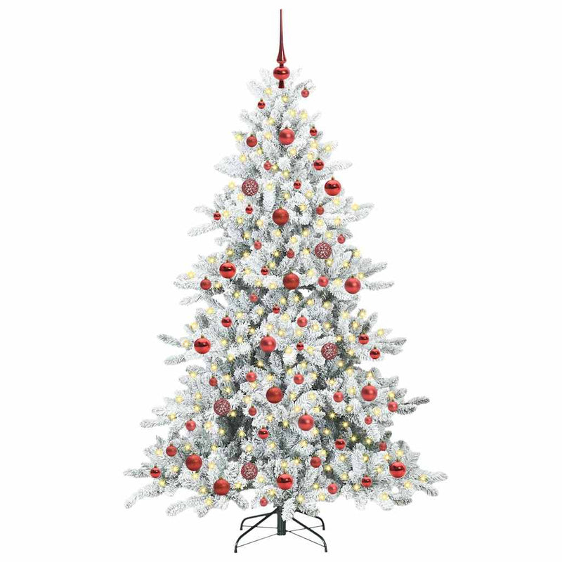 vidaXL Műanyag Hajtogatós Karácsonyfa 300 LED-del 180 cm PVC
