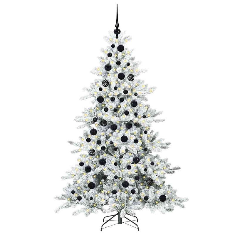 vidaXL Műanyag Hajtogatós Karácsonyfa 300 LED-del 180 cm PVC