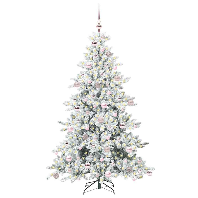 vidaXL Műanyag Hajtogatós Karácsonyfa 300 LED-del 180 cm PVC