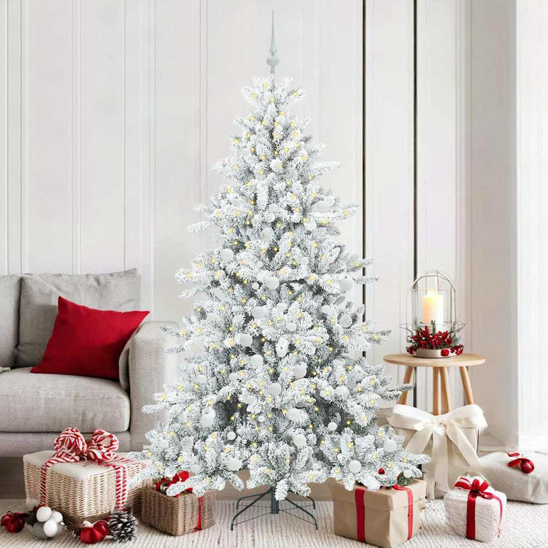 vidaXL Műanyag Hajtogatós Karácsonyfa 300 LED-del 180 cm PVC
