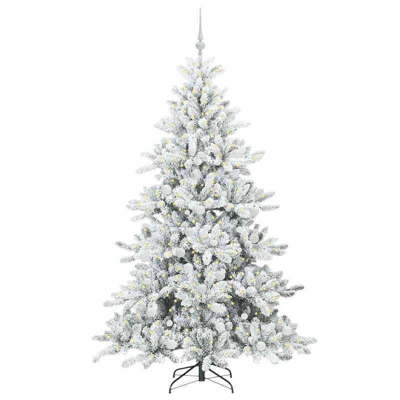 vidaXL Műanyag Hajtogatós Karácsonyfa 300 LED-del 180 cm PVC