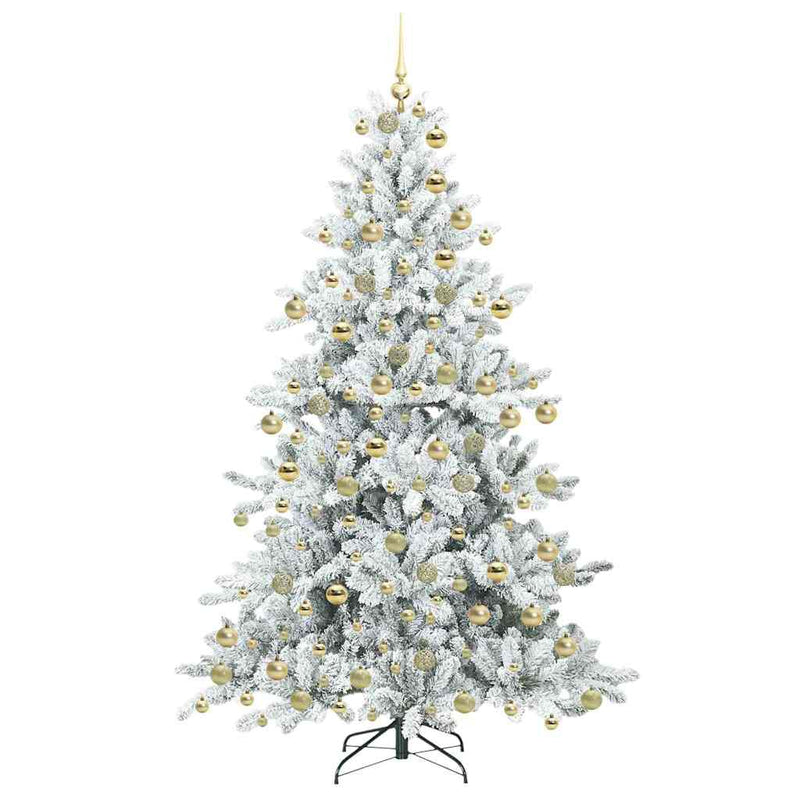 vidaXL Műanyag Hajtogatós Karácsonyfa 300 LED-del 180 cm PVC
