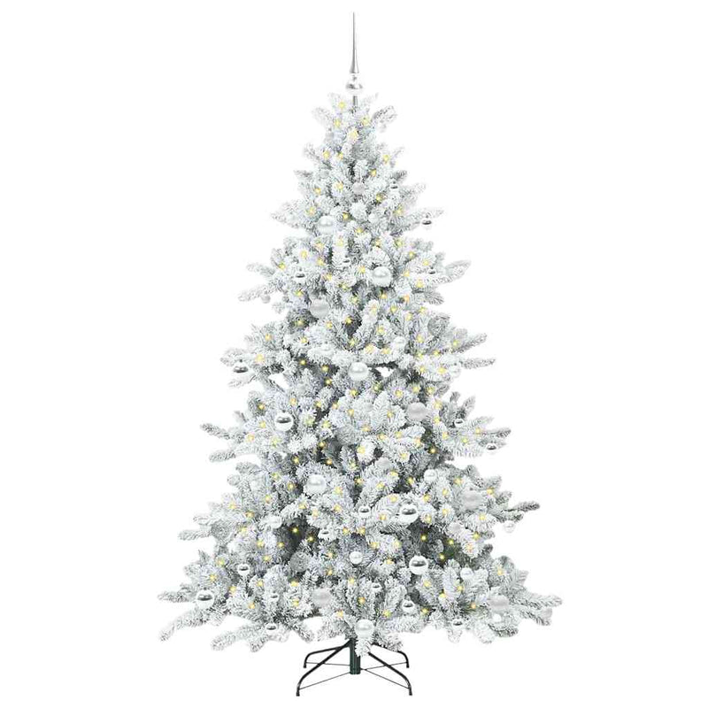 vidaXL Műanyag Hajtogatós Karácsonyfa 300 LED-del 180 cm PVC