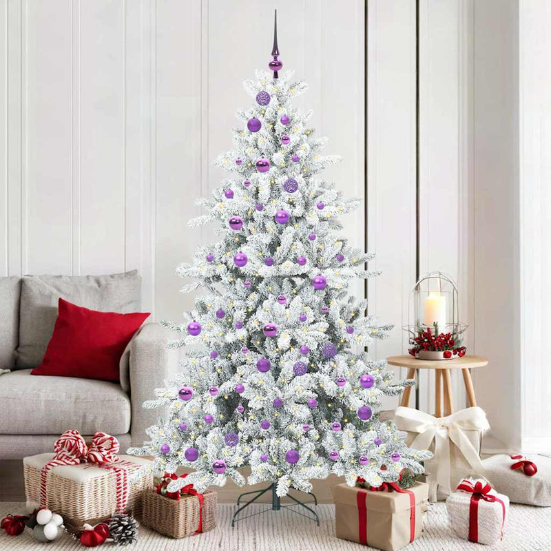 vidaXL Műanyag Hajtogatós Karácsonyfa 300 LED-del 180 cm PVC